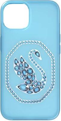 Swarovski Swan Plastic Back Cover Blue (iPhone 13 Pro)