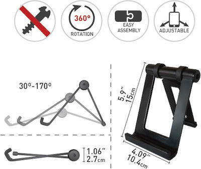 590513.0009 Tabletständer Schreibtisch in Schwarz Farbe