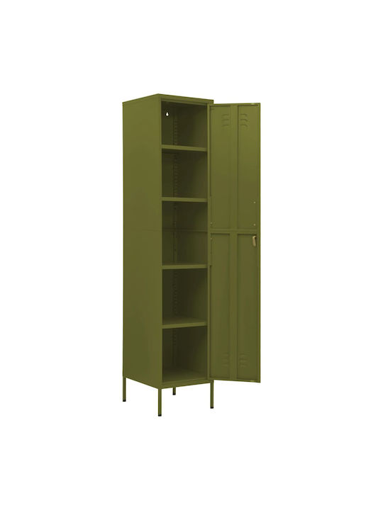 Kleiderschrank Büro mit Schloss Λαδί 35x46x180cm