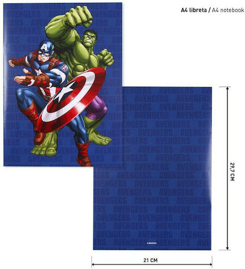 Avengers S0728018 Παιδικό Σετ Γραφικής Ύλης με Μολύβι, Ξύστρα, Γόμα, Σημειωματάριο, Κασετίνα και Ξυλομπογιές 16τμχ