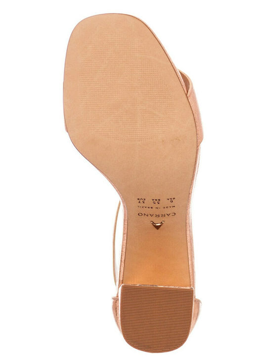 -CAB07 Leather Sandals Salmone