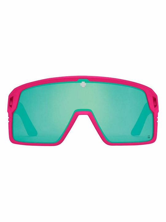 Spy Monolith Men's Sunglasses with Pink Plastic Frame and Turquoise Mirror Lens 6700000000151