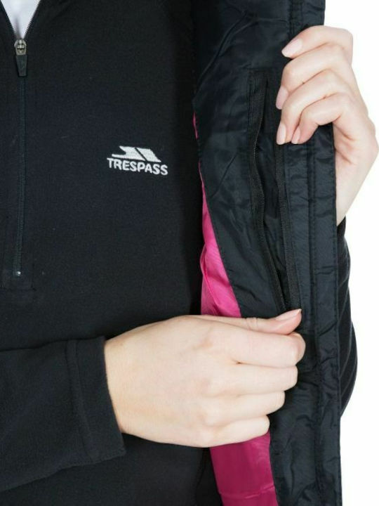 Aretha FAJKGIN20001 Women's Short Puffer Jacket for Winter with Hood Black