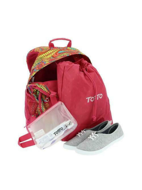 Totto Morral Rayol 8V9 Schulranzen Rucksack für Junior High-High School mit Flaschenhalter Blau 25 Liter 33 x 14 x 44 cm