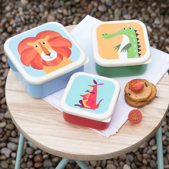 Rex London Plastik Kinder Lunchset Mehrfarbig