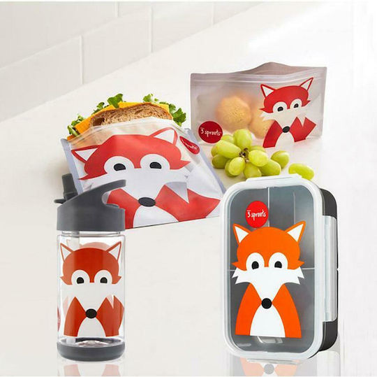 3 Sprouts Bento Box Plastic Kids' Food Container Gray x x 6.4cm