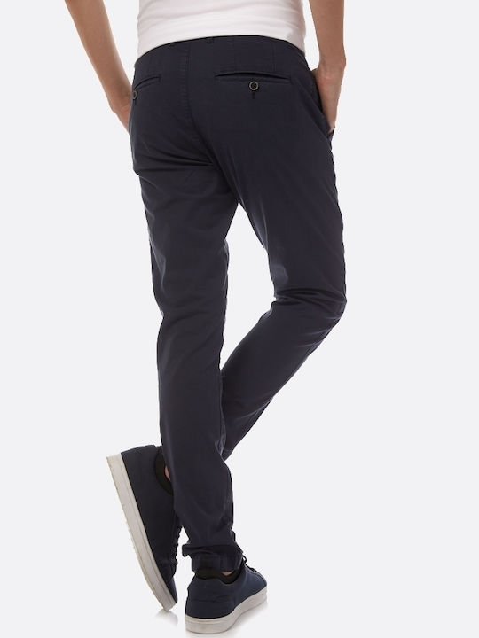 Brokers Jeans Men's Trousers Chino Elastic in Slim Fit Marine