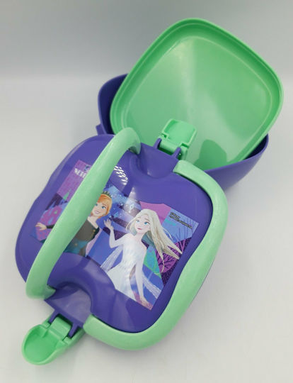 Gim Frozen Πλαστικό Παιδικό Δοχείο Φαγητού Frozen 0.6lt Μωβ 18 x 15 x 9εκ.