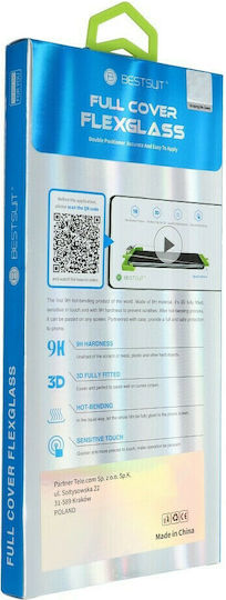 Bestsuit Bending Working Fingerprint Scanner 5D Full Face Tempered Glass Μαύρο (Galaxy S22 5G)