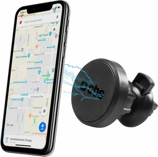 SBS Gravity Smartphone Holder with Air Vent Clip Car Mobile Mount with Adjustable Hooks Black