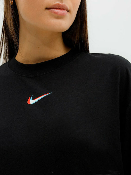 Essential Mini Αθλητικό Φόρεμα T-shirt Κοντομάνικο Μαύρο