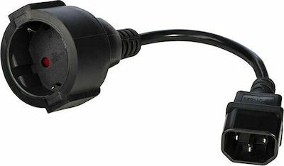 Well Schuko - IEC C14 Cablu 0.15m Negru (IEC-CCE-0.23-WL)