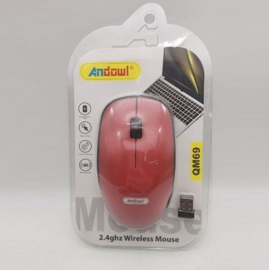 Andowl QM69 Wireless Mouse Red