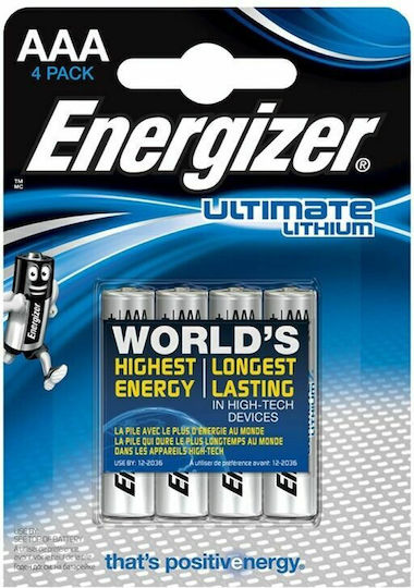 Energizer Ultimate Μπαταρίες Λιθίου AAA 1.5V 4τμχ