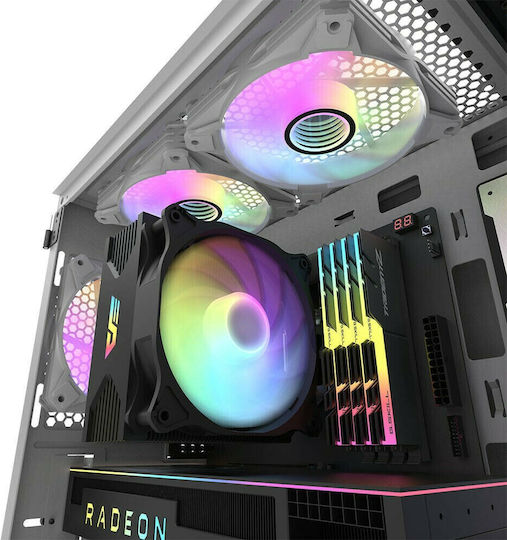 Darkflash Infinity 8 3in1 Case Fan 120mm (2000rpm / 62.18cfm) με RGB Φωτισμό και Σύνδεση 4-Pin PWM 3τμχ