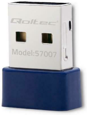 Qoltec 57007 USB Netzwerkadapter mit Drahtloser Verbindung Wi-Fi 150Mbps
