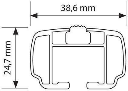 Nordrive Aluminum Car Roof Bars Yuro 108cm Universal 1991 for Cars with Factory Bars Set with Roof Rack Legs and Lock