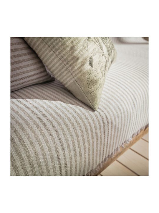 Gofis Home Lined 309 Armchair Throw Knitted 180x180cm 21 Sand