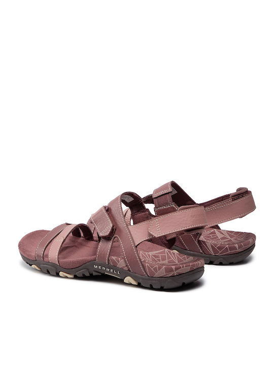 Sandspur Rose Convert Leather Women's Flat Sandals Sporty Marron