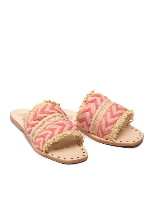 Sandale Casual Damă Din Piele Cu Model Roz