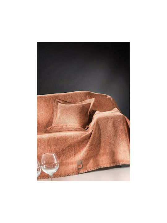 Guy Laroche Decorative Pillow Case Balance from 100% Cotton Salmon 50x50cm.