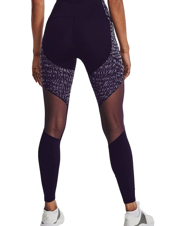 Under Armour Rush™ Laufen Frauen Lang Leggings Hochgeschnitten Lila