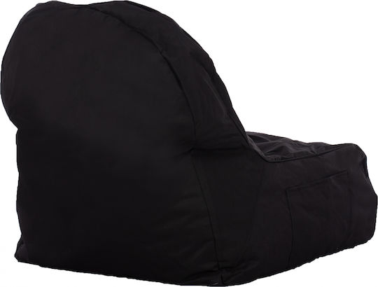 Waterproof Bean Bag Chair Poof Cloud Black 81x78x73cm