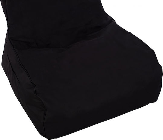 Waterproof Bean Bag Chair Poof Cloud Black 81x78x73cm