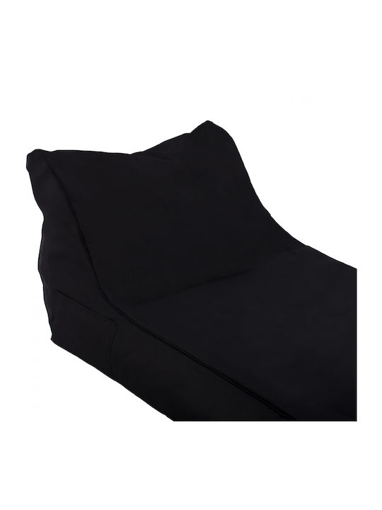Pouf Liegestuhl Wasserdicht Tanea Schwarze 190x80x60cm