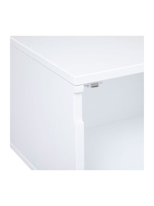 Wooden Kids Bedside Table Fox White 34x26.5x53cm