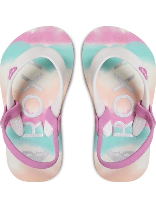 Șlapi pentru copii Flip Flops Albe Tahiti