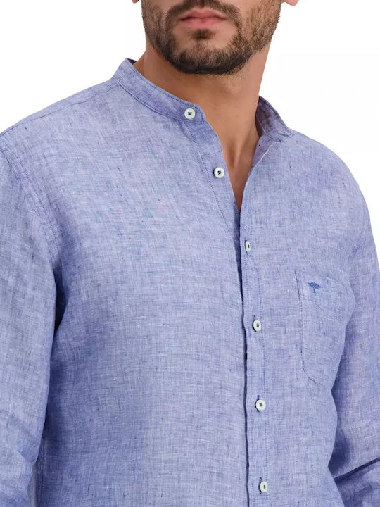 Fynch Hatton Men's Shirt Long Sleeve Linen Light Blue