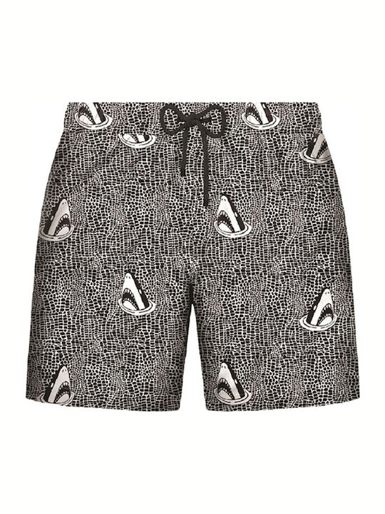 Sharks Costume De Baie Bărbați Pantaloni Scurți Negru Cu Model