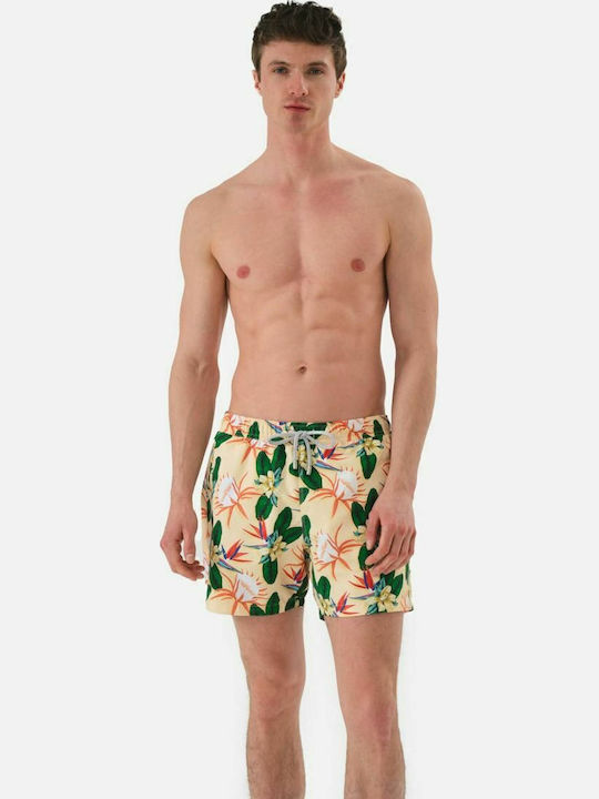 Ανδρικό Μαγιό Σορτς Μπεζ Floral