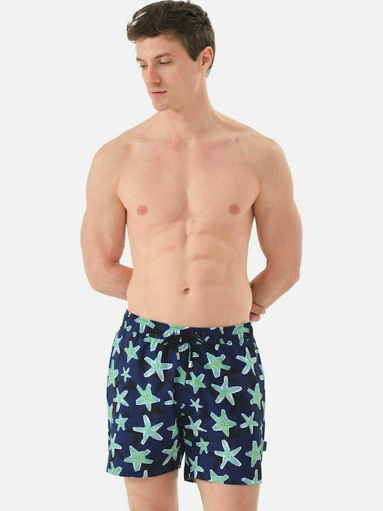 Starfish Ανδρικό Μαγιό Σορτς Navy Μπλε με Σχέδια