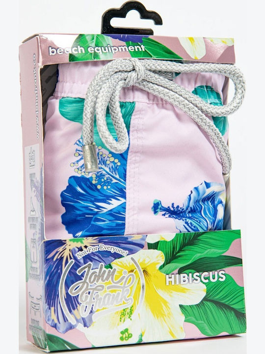 Hibiscus Herren Badebekleidung Shorts Rosa mit Mustern