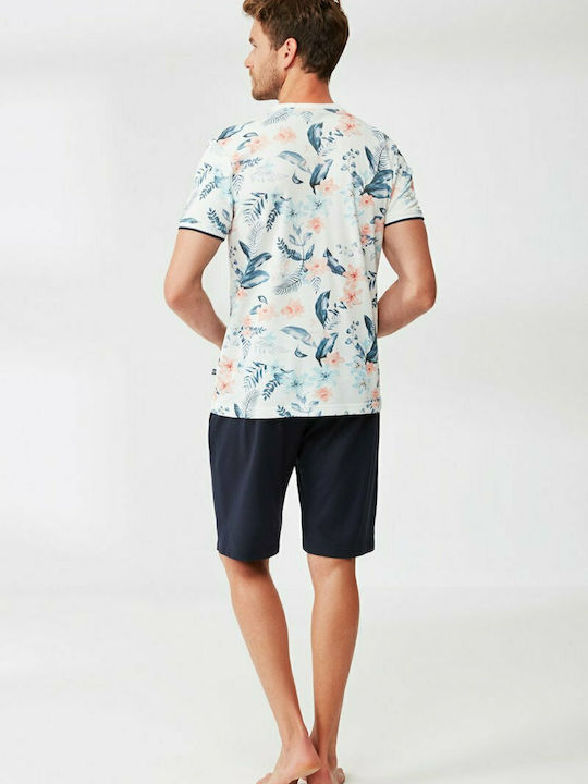 Nautica Men's Summer Cotton Pajamas Set Multicolour