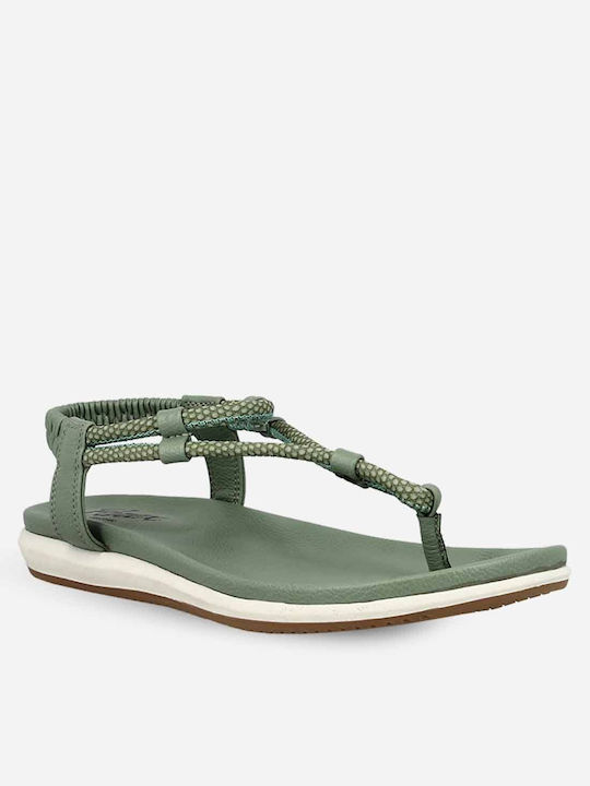 Parex Women's Flat Sandals in Green Color