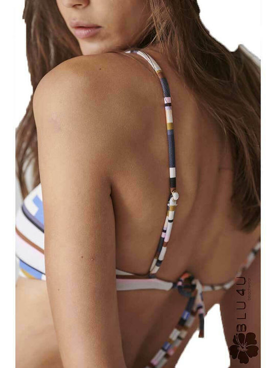 Aztec Retro Bikini Triangle D Cup Striped