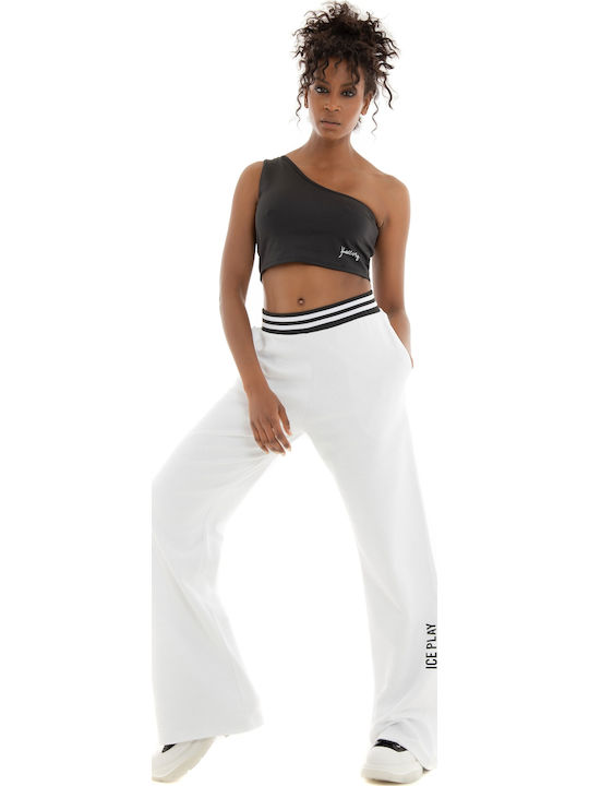 Women's Summer Crop Top with One Shoulder Black
