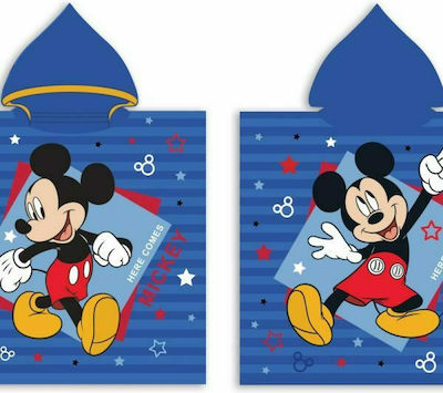 Dimcol Παιδικό Πόντσο Θαλάσσης Mickey 100 x 50εκ.