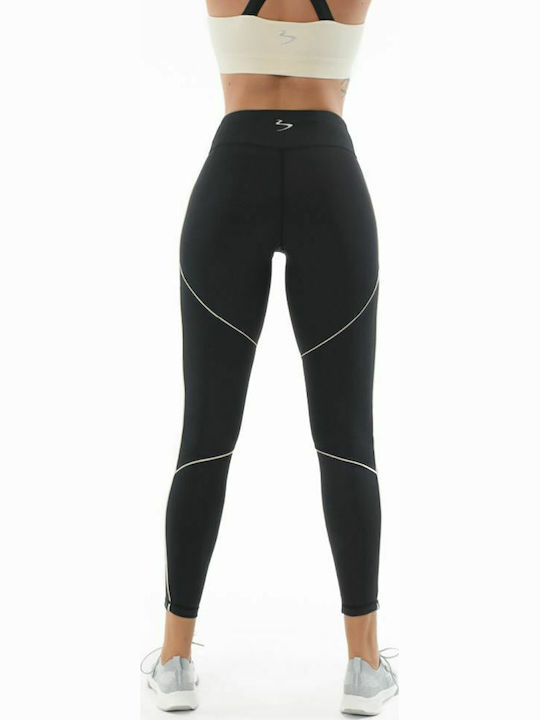 Shimmer Highlight Training Γυναικείο Cropped Κολάν Ψηλόμεσο Μαύρο