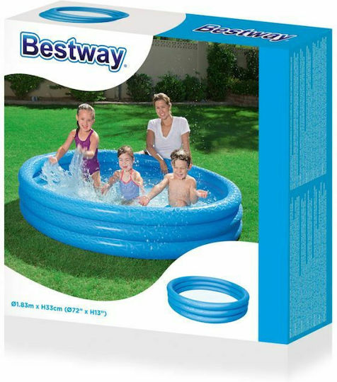 Bestway Children's Round PVC Swimming Pool 480lt Inflatable 183x33cm Blue