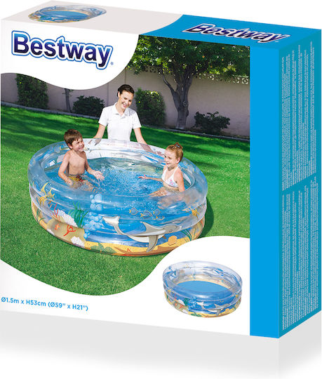 Bestway Детски Round Басейн Надуваем 150x53бр