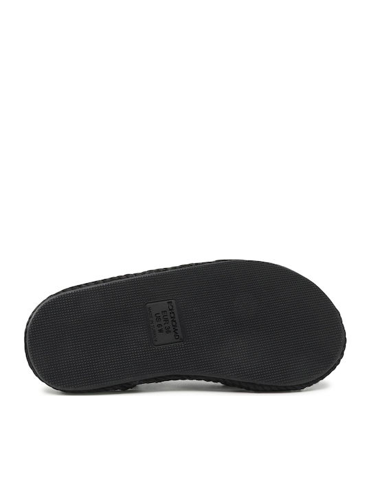 Flache Sandalen für Damen in Schwarz Farbe