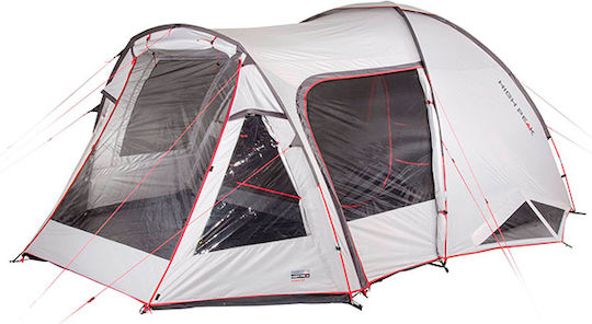 High Peak Amora 5.0 Campingzelt Tunnel Gray mit Doppeltuch 4 Jahreszeiten für 5 Personen 500x280x180cm