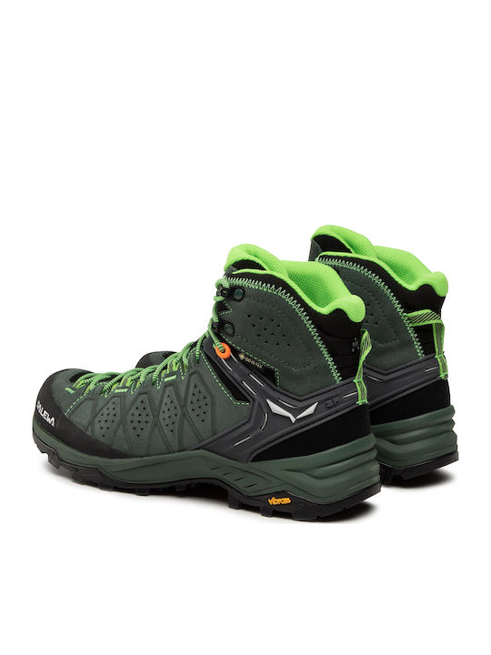 Salewa Alp Trainer 2 Mid GTX Men's Hiking Waterproof Boots With Gore-Tex Membrane Green