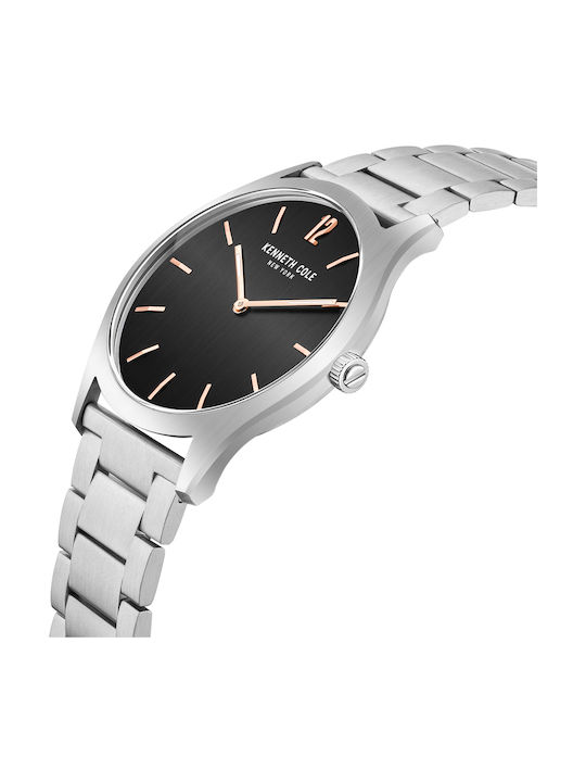 Kenneth Cole Men's Watch 43mm Battery with Silver Metal Bracelet