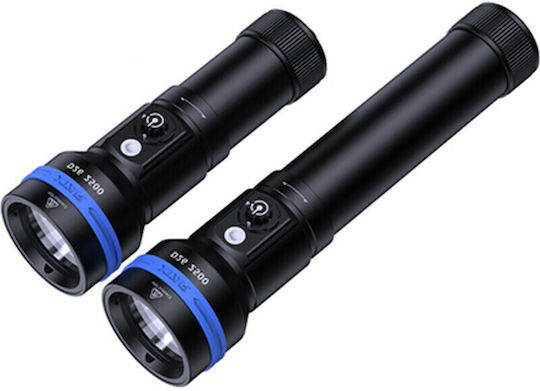 XTAR Diving Safety Light Rechargeable LED with Brightness 2500lm for Maximum Depth 100m Double Battery Full Set