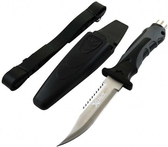 XDive Mamba Diving Knife με Ίσια Οδοντωτή with Snow Plough 12cm